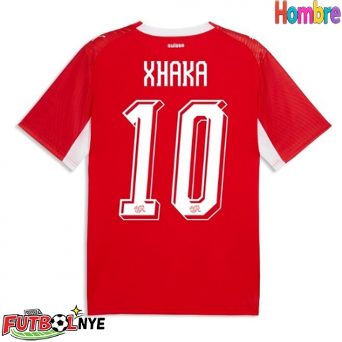 Camiseta Suiza Granit Xhaka #10 Primera Equipación Mundial 2026 manga corta